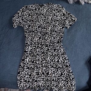 Madewell Black and White Floral Mini Dress